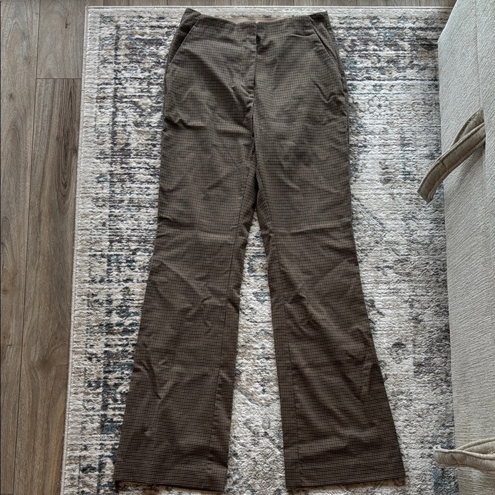 H&M Brown Checkered Trousers